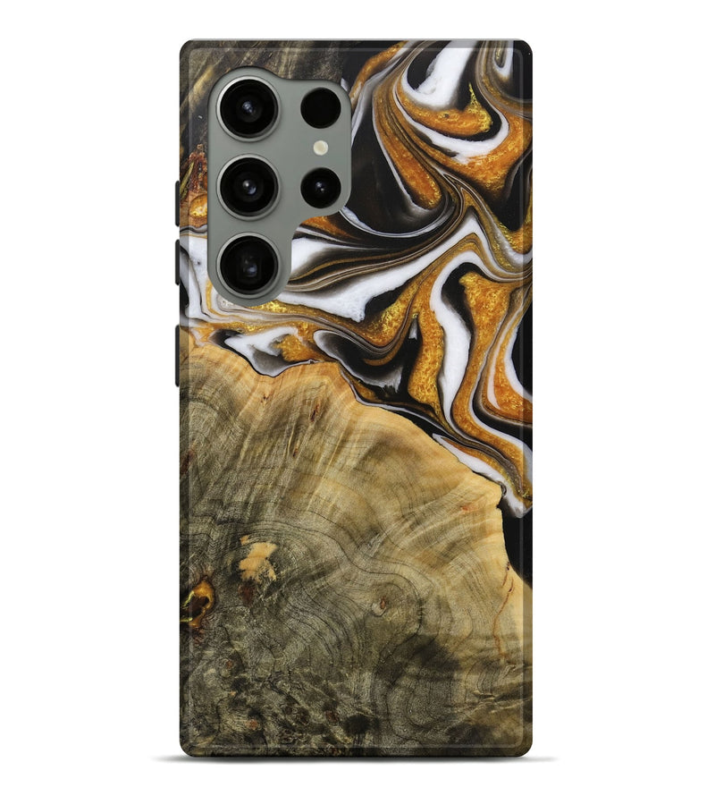 Galaxy S24 Ultra Wood Live Edge Phone Case - Haden (Black & White, 730982)