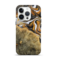 iPhone 15 Pro Wood Live Edge Phone Case - Haden (Black & White, 730982)