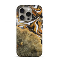 iPhone 16 Pro Wood Live Edge Phone Case - Haden (Black & White, 730982)