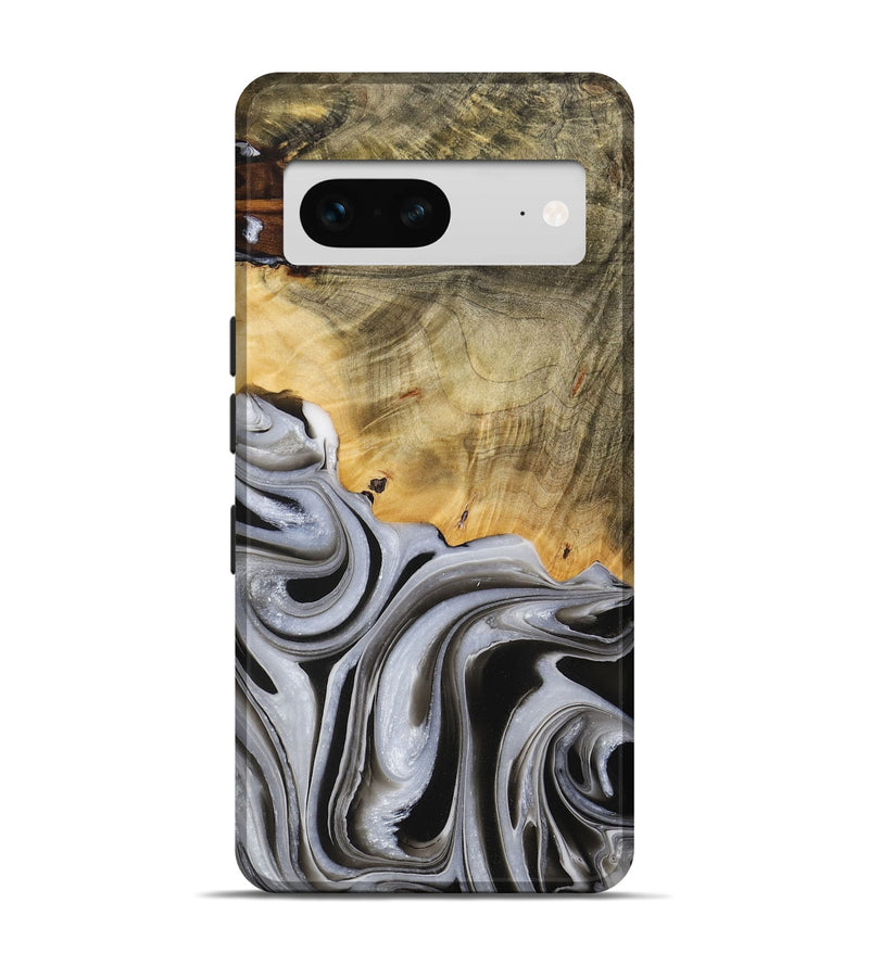 Pixel 7 Wood Live Edge Phone Case - Kaylee (Black & White, 730985)