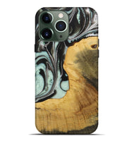 iPhone 13 Pro Max Wood Live Edge Phone Case - Dida (Green, 730987)