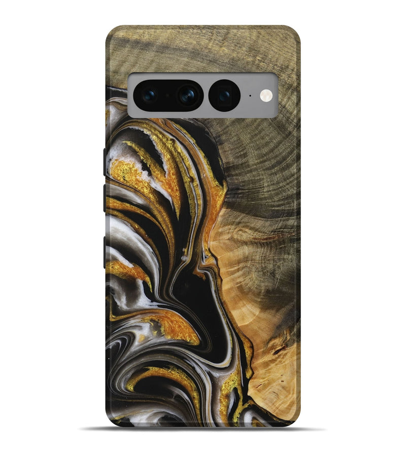 Pixel 7 Pro Wood Live Edge Phone Case - Brenden (Black & White, 730988)