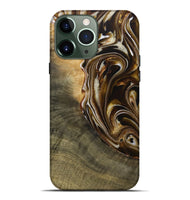 iPhone 13 Pro Max Wood Live Edge Phone Case - Gauge (Black & White, 730989)