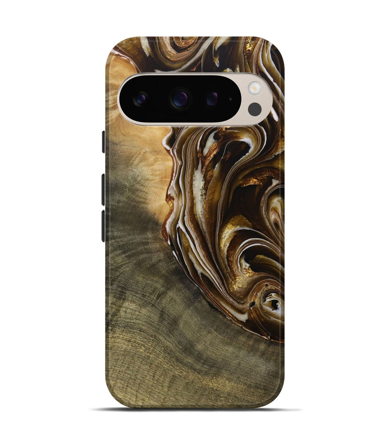 Pixel 9 Wood Live Edge Phone Case - Gauge (Black & White, 730989)