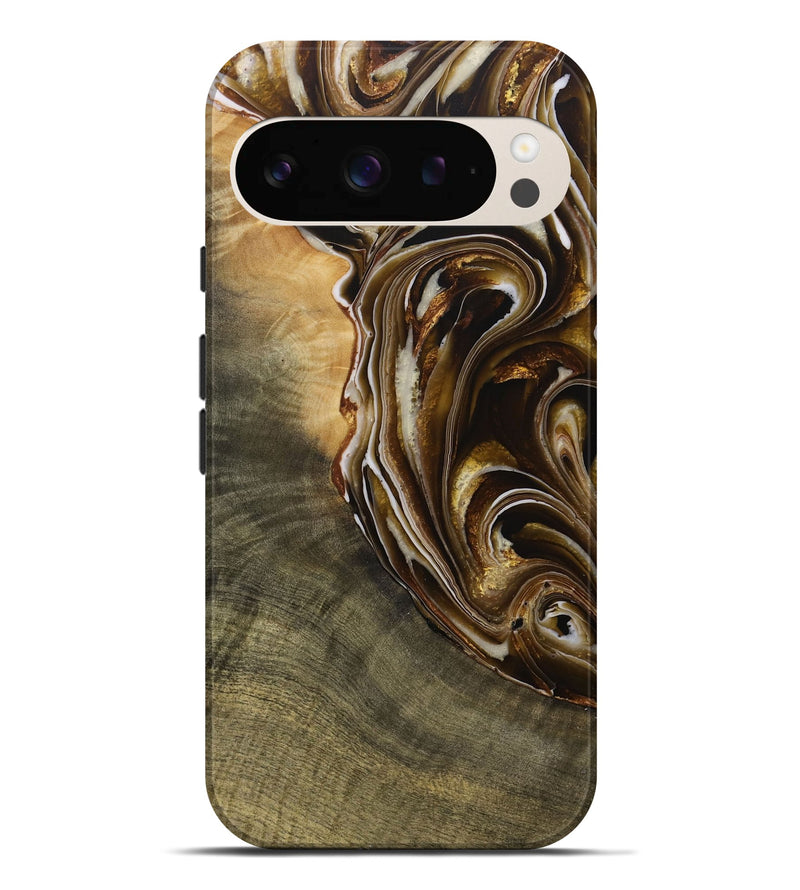 Pixel 9 Pro XL Wood Live Edge Phone Case - Gauge (Black & White, 730989)