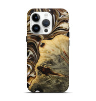 iPhone 15 Pro Wood Live Edge Phone Case - Marshal (Black & White, 730992)