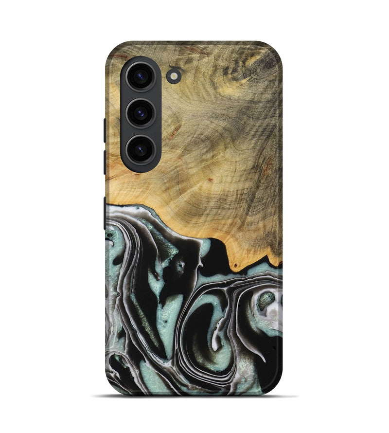 Galaxy S23 Wood Live Edge Phone Case - Emilda (Green, 730993)