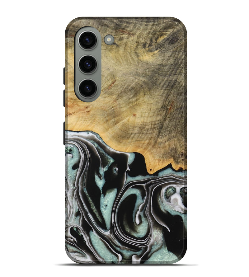 Galaxy S23 Plus Wood Live Edge Phone Case - Emilda (Green, 730993)