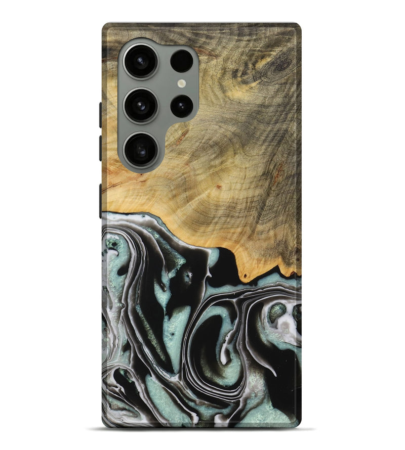 Galaxy S24 Ultra Wood Live Edge Phone Case - Emilda (Green, 730993)