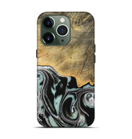 iPhone 13 Pro Wood Live Edge Phone Case - Emilda (Green, 730993)