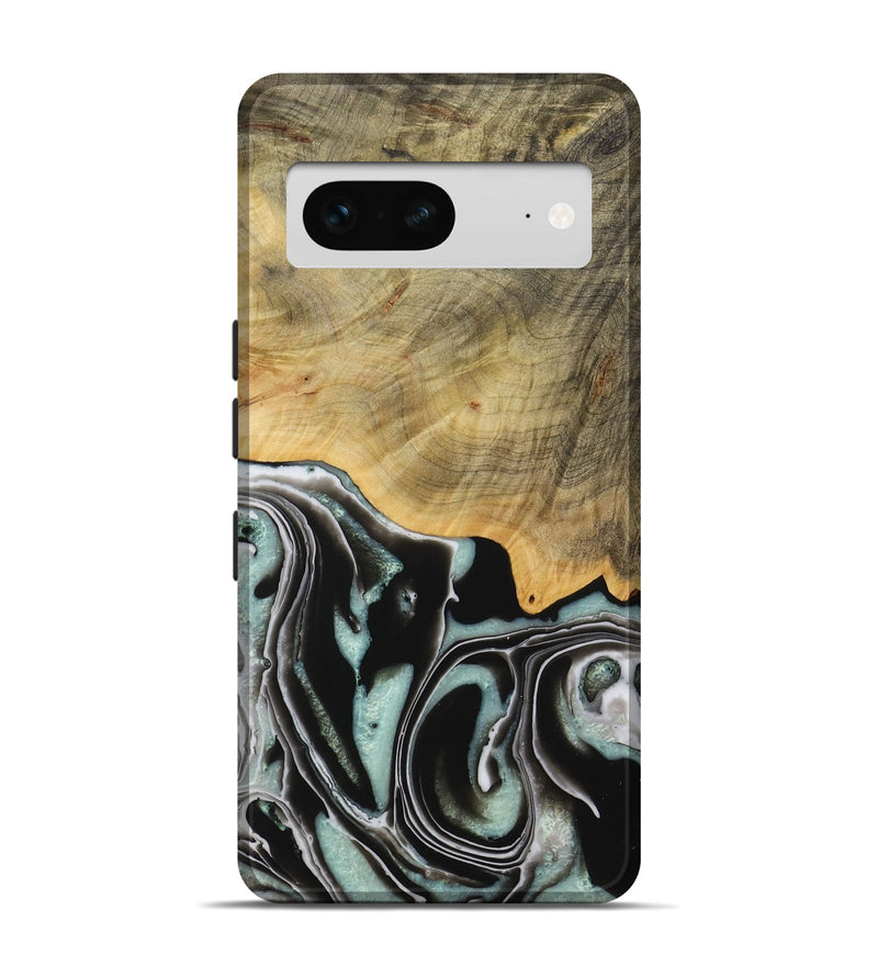 Pixel 7 Wood Live Edge Phone Case - Emilda (Green, 730993)