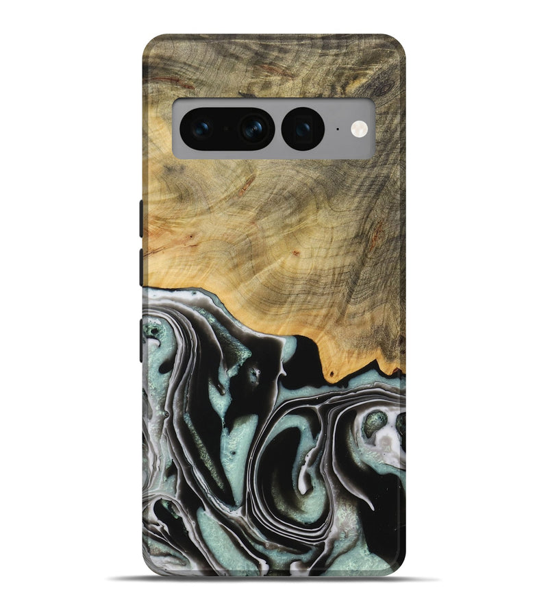 Pixel 7 Pro Wood Live Edge Phone Case - Emilda (Green, 730993)