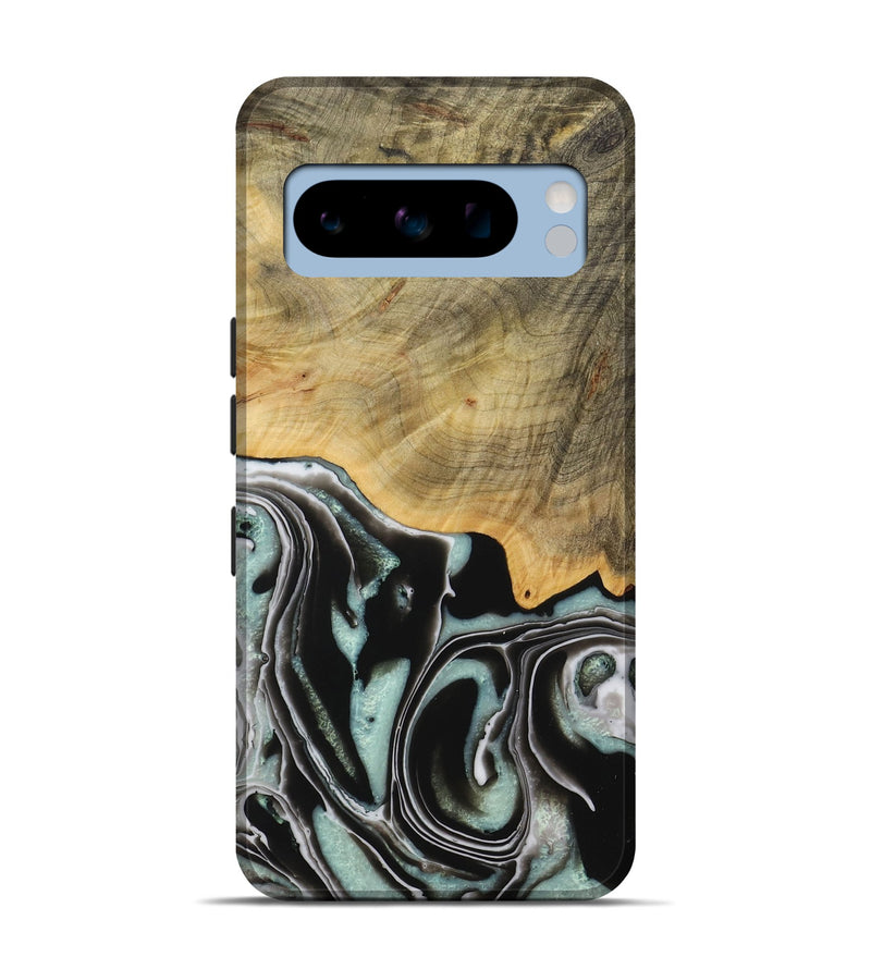 Pixel 8 Pro Wood Live Edge Phone Case - Emilda (Green, 730993)