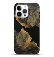 iPhone 15 Pro Max Wood Live Edge Phone Case - Zoltan (Pure Black, 730994)