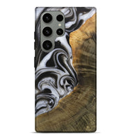 Galaxy S23 Ultra Wood Live Edge Phone Case - Margie (Black & White, 730997)