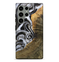 Galaxy S24 Ultra Wood Live Edge Phone Case - Margie (Black & White, 730997)