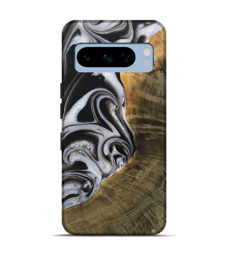 Pixel 8 Pro Wood Live Edge Phone Case - Margie (Black & White, 730997)