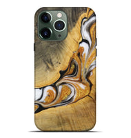 iPhone 13 Pro Max Wood Live Edge Phone Case - Laurena (Black & White, 731001)