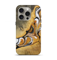 iPhone 16 Pro Wood Live Edge Phone Case - Laurena (Black & White, 731001)