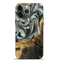 iPhone 13 Pro Max Wood Live Edge Phone Case - Yasmine (Green, 731003)