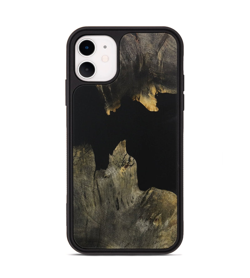 iPhone 11 Wood Phone Case - Leaton (Pure Black, 731012)