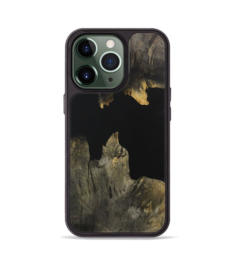 iPhone 13 Pro Wood Phone Case - Leaton (Pure Black, 731012)