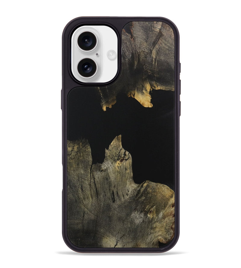 iPhone 16 Plus Wood Phone Case - Leaton (Pure Black, 731012)