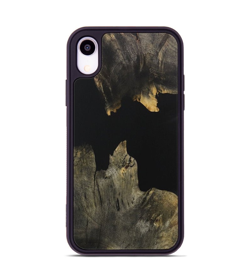 iPhone Xr Wood Phone Case - Leaton (Pure Black, 731012)