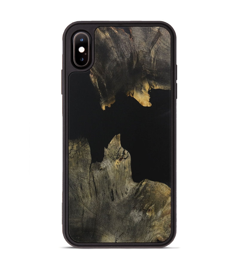 iPhone Xs Max Wood Phone Case - Leaton (Pure Black, 731012)