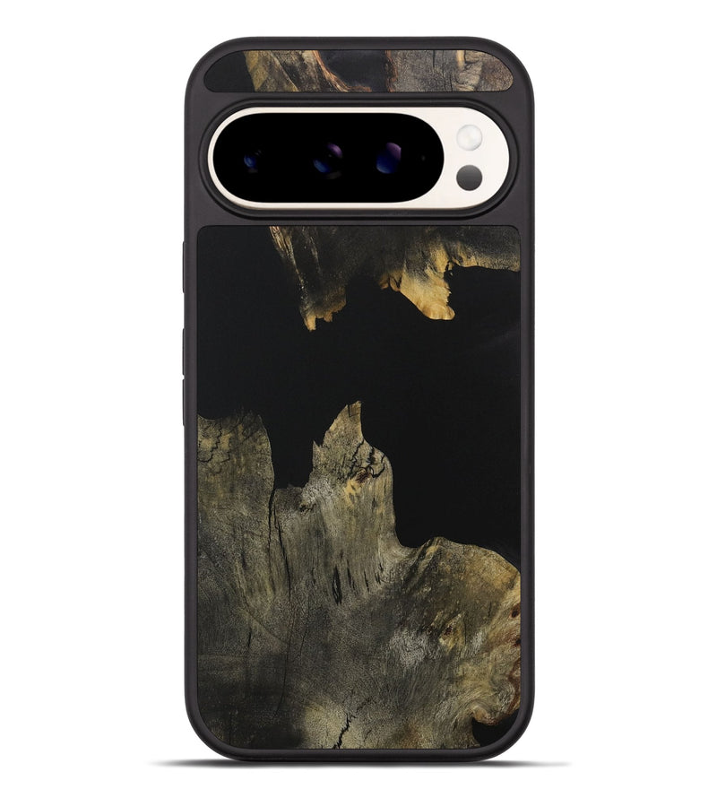 Pixel 9 Pro XL Wood Phone Case - Leaton (Pure Black, 731012)