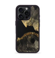 iPhone 16 Pro Wood Phone Case - Myrtie (Pure Black, 731025)