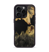 iPhone 16 Pro Wood Phone Case - Laure (Pure Black, 731031)