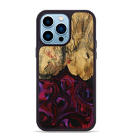 iPhone 14 Pro Max Wood Phone Case - Zenia (Red, 731036)