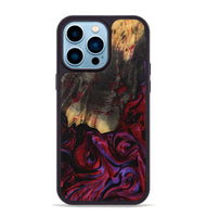 iPhone 14 Pro Max Wood Phone Case - Vonda (Red, 731047)