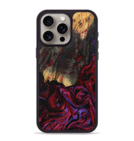 iPhone 15 Pro Max Wood Phone Case - Vonda (Red, 731047)