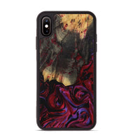 iPhone Xs Max Wood Phone Case - Vonda (Red, 731047)