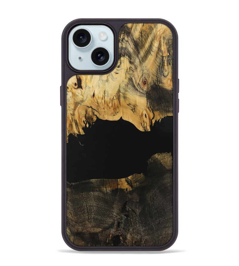 iPhone 15 Plus Wood Phone Case - Jovanny (Pure Black, 731048)