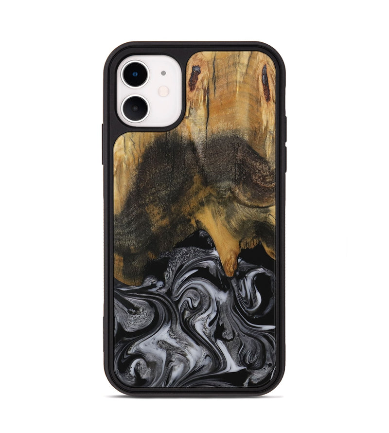 iPhone 11 Wood Phone Case - Gerti (Black & White, 731050)