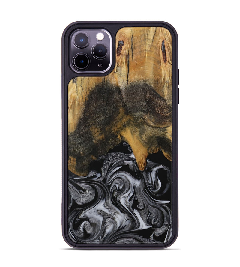 iPhone 11 Pro Max Wood Phone Case - Gerti (Black & White, 731050)