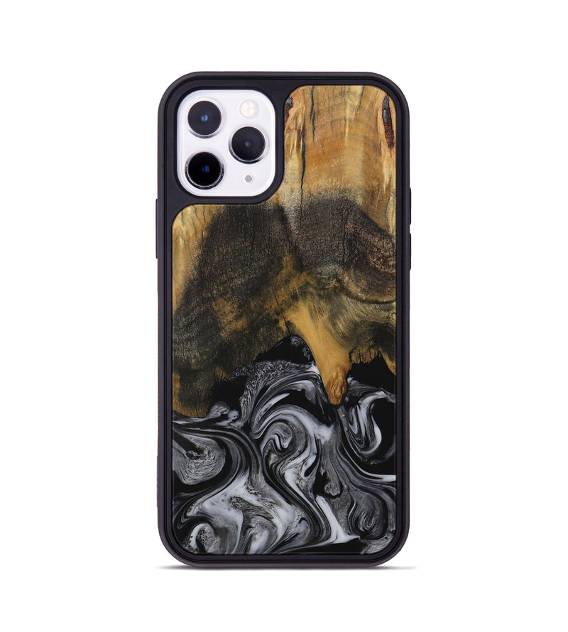 iPhone 11 Pro Wood Phone Case - Gerti (Black & White, 731050)