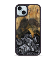 iPhone 15 Plus Wood Phone Case - Gerti (Black & White, 731050)