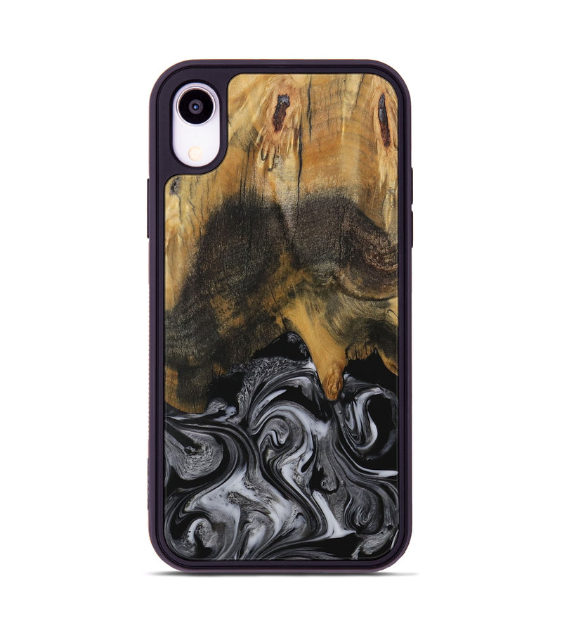 iPhone Xr Wood Phone Case - Gerti (Black & White, 731050)