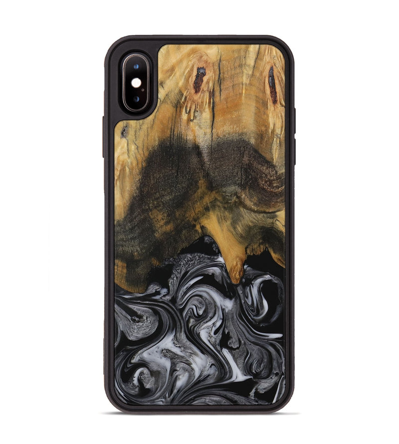 iPhone Xs Max Wood Phone Case - Gerti (Black & White, 731050)