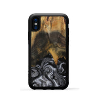 iPhone Xs Wood Phone Case - Gerti (Black & White, 731050)