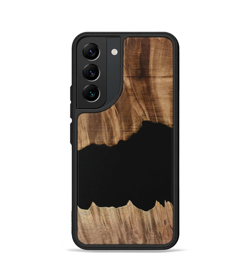 Galaxy S22 Wood Phone Case - Franny (Pure Black, 731051)