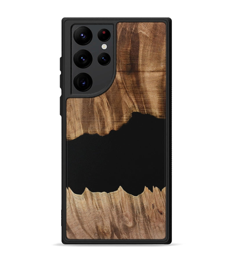 Galaxy S22 Ultra Wood Phone Case - Franny (Pure Black, 731051)