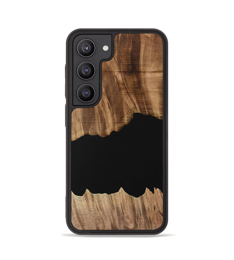 Galaxy S23 Wood Phone Case - Franny (Pure Black, 731051)