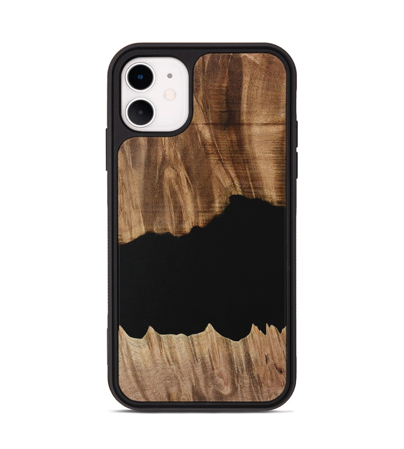 iPhone 11 Wood Phone Case - Franny (Pure Black, 731051)