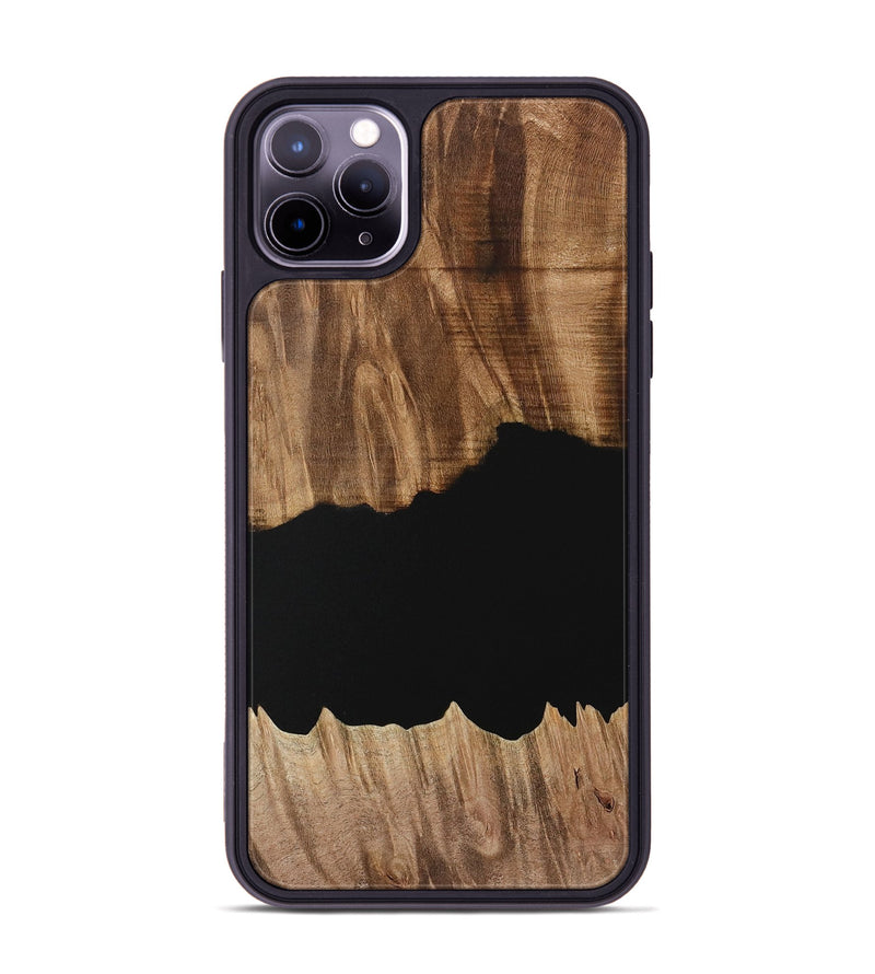 iPhone 11 Pro Max Wood Phone Case - Franny (Pure Black, 731051)