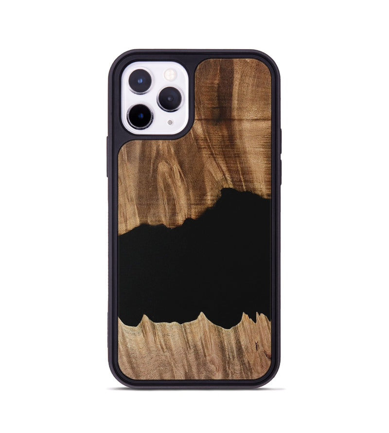 iPhone 11 Pro Wood Phone Case - Franny (Pure Black, 731051)